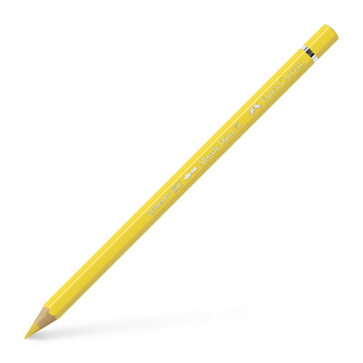 Creion colorat acuarelabil profesional Albrecht Dürer Faber-Castell în nuanța luminoasă Galben Crom Deschis 106, cu mină groasă de 3.8 mm și pigmenți superiori perfect solubili în apă