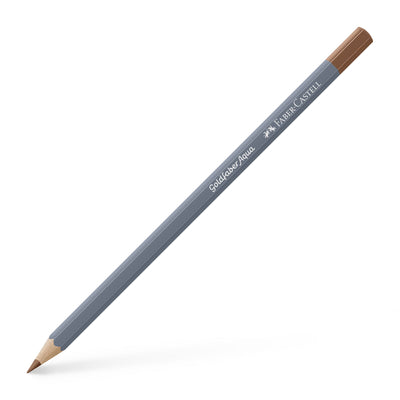 Creion colorat acuarelabil Goldfaber Faber-Castell în nuanța pământie Maro Sienna Ars 283, cu mină de 3.3 mm, perfect pentru tehnici mixte de desen și acuarelă