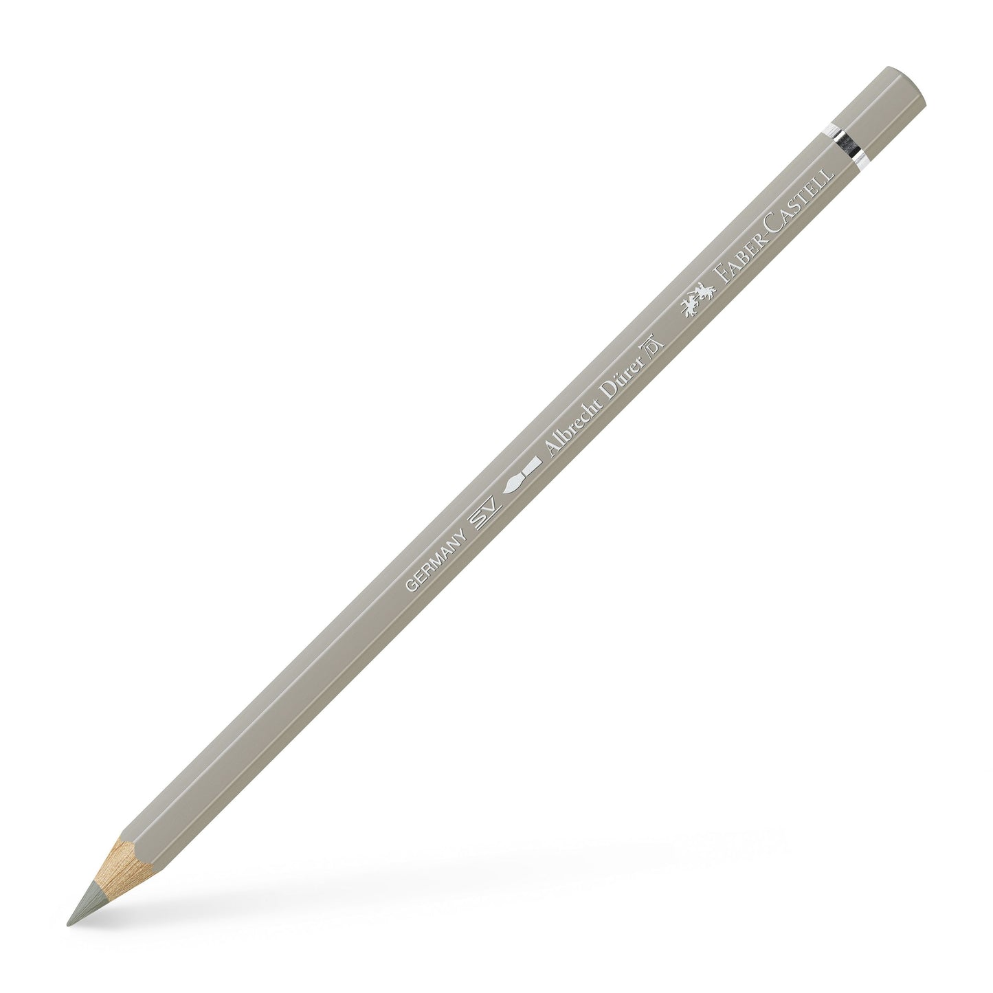 Creion colorat acuarelabil profesional Albrecht Dürer Faber-Castell în nuanța neutră Gri Cald III 272, cu mină groasă de 3.8 mm și pigmenți superiori perfect solubili în apă