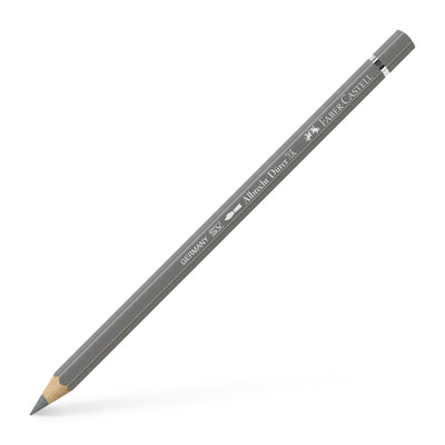 Creion colorat acuarelabil profesional Albrecht Dürer Faber-Castell în nuanța neutră densă Gri Cald IV 273, cu mină groasă de 3.8 mm și pigmenți superiori perfect solubili în apă
