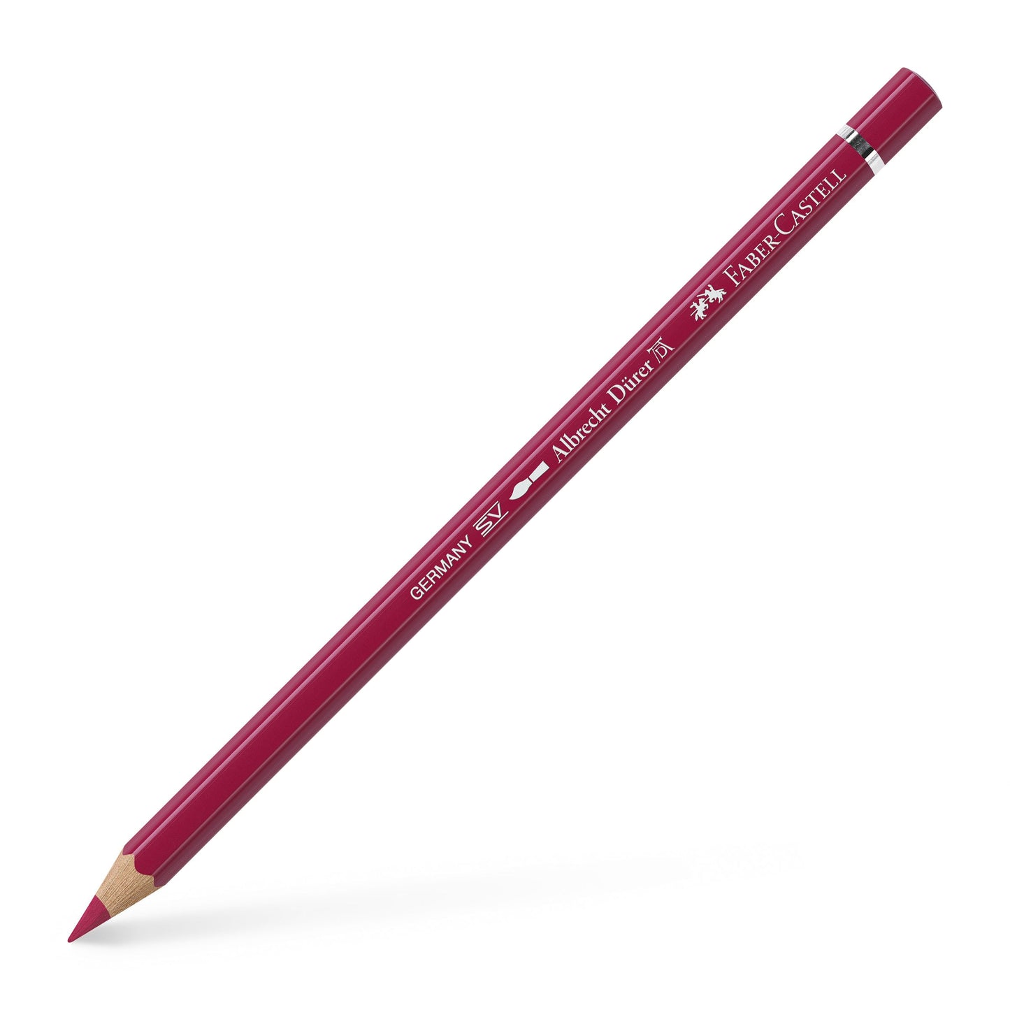 Creion colorat acuarelabil profesional Albrecht Dürer Faber-Castell în nuanța delicată Roz Cărămiziu 127, cu mină groasă de 3.8 mm și pigmenți superiori perfect solubili în apă