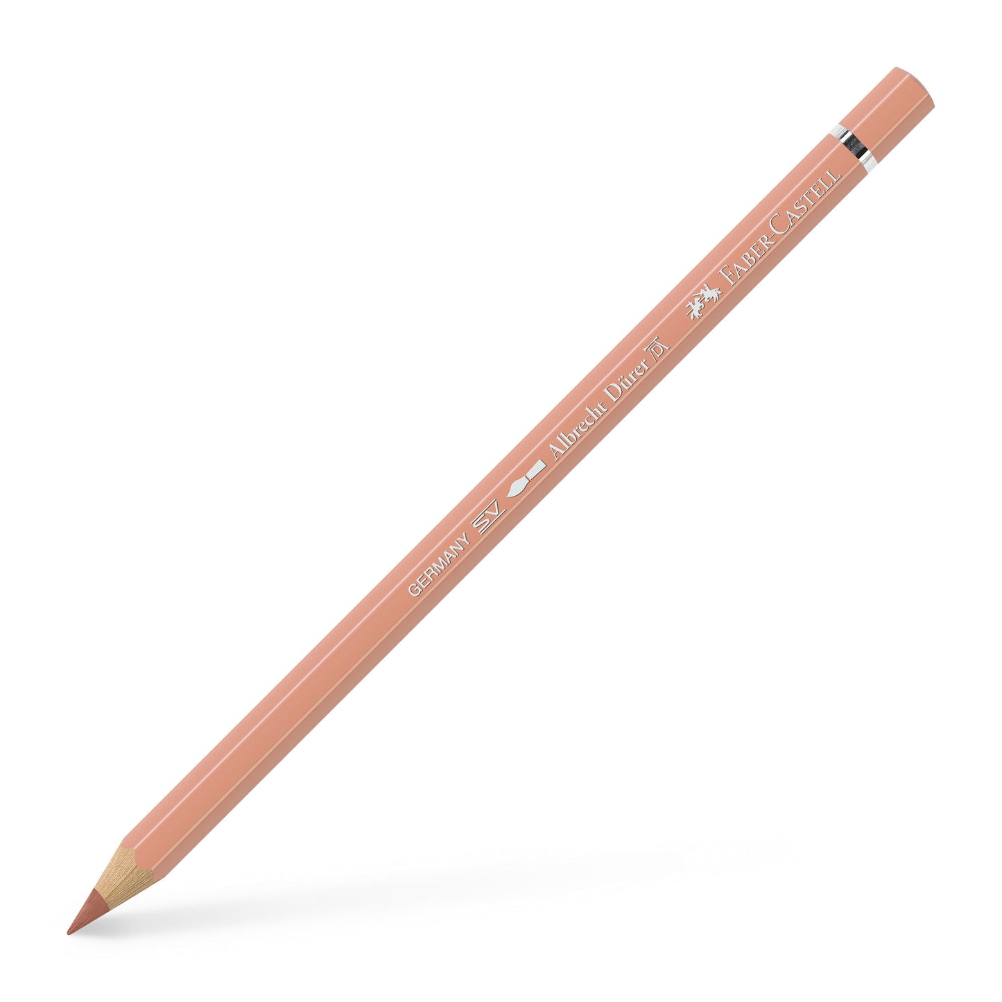 Creion colorat acuarelabil profesional Albrecht Dürer Faber-Castell în nuanța caldă Scorțișoară 189, cu mină groasă de 3.8 mm și pigmenți superiori perfect solubili în apă