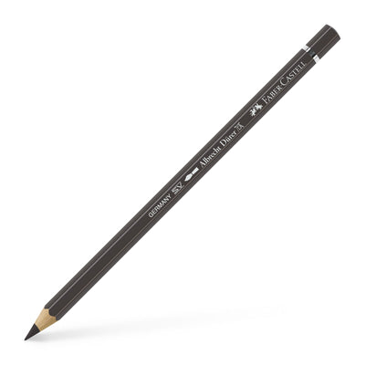 Creion colorat acuarelabil profesional Albrecht Dürer Faber-Castell în nuanța clasică Sepia 175, cu mină groasă de 3.8 mm și pigmenți superiori perfect solubili în apă