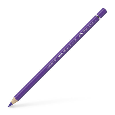 Creion colorat acuarelabil profesional Albrecht Dürer Faber-Castell în nuanța vibrantă Violet Purpuriu 136, cu mină groasă de 3.8 mm și pigmenți superiori perfect solubili în apă