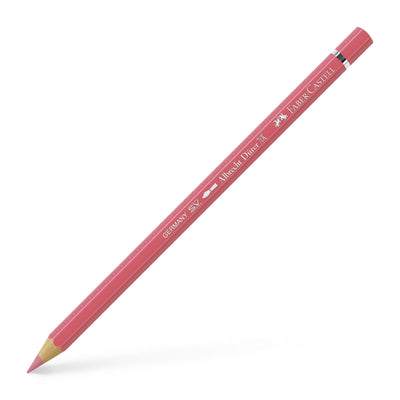 Creion colorat acuarelabil profesional Albrecht Dürer Faber-Castell în nuanța delicată Violet-Roz 130, cu mină groasă de 3.8 mm și pigmenți superiori perfect solubili în apă