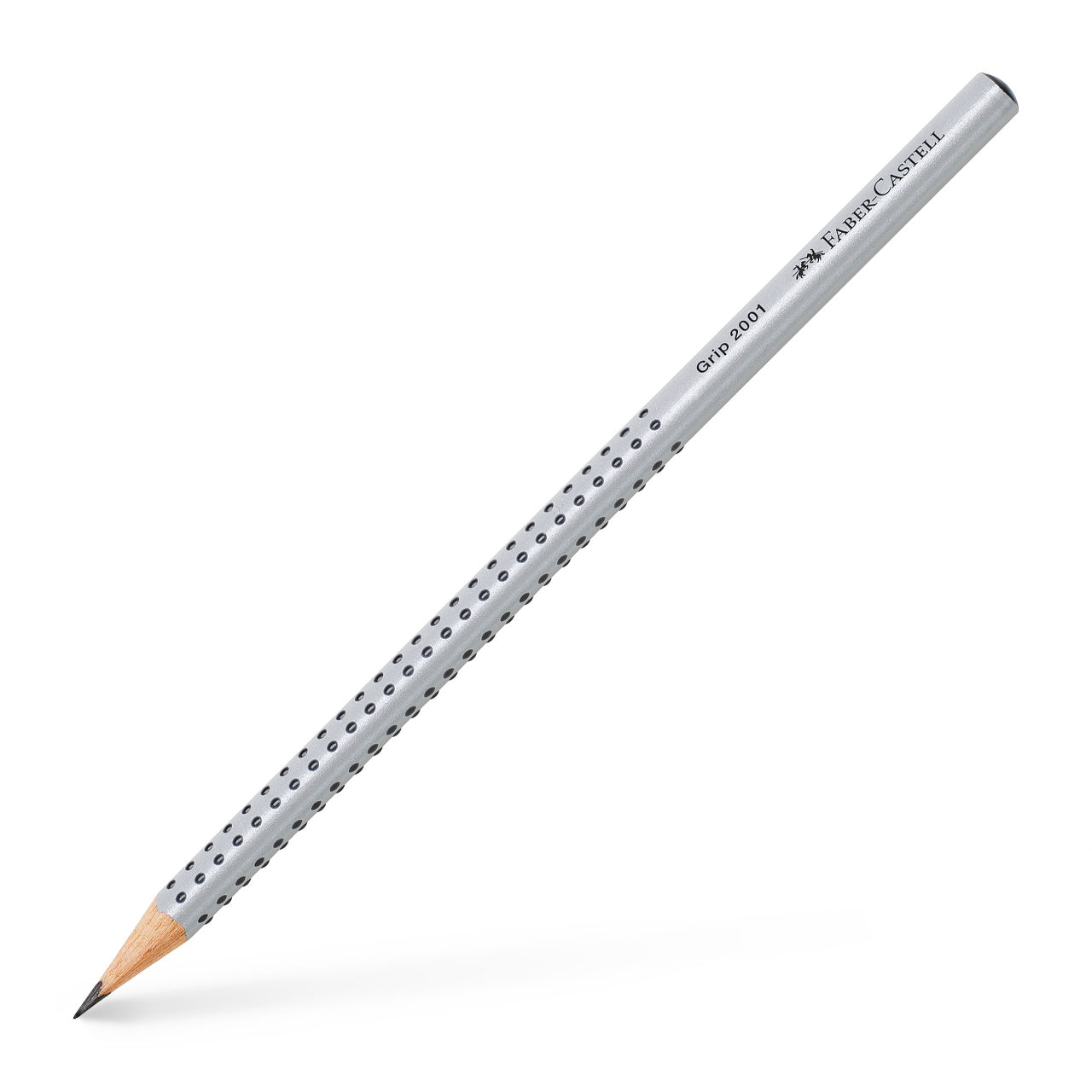 Creion grafit ergonomic Faber-Castell GRIP 2001 duritate HB, cu zonă anti-alunecare și formă triunghiulară