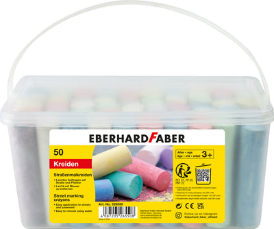 Creta 50 Buc Desen Asfalt Cutie Plastic Faber