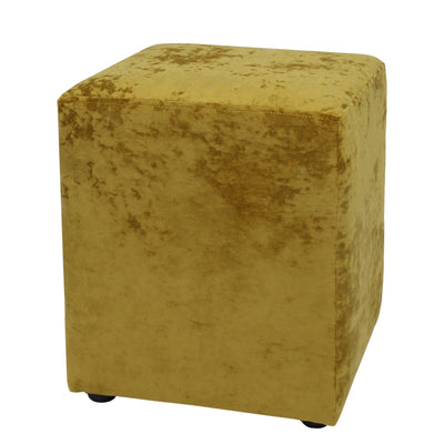 Taburet Cube - Stofa Galben E51