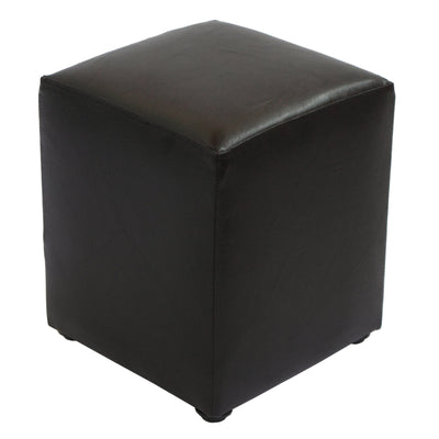 Taburet Cube - Imitatie Piele Wenge - 21835