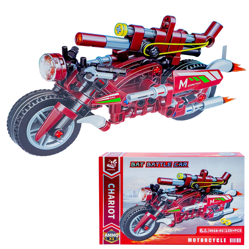 Cuburi constructii, Motocicleta, 137 piese