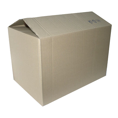 Cutie clasică din carton natur pentru colete, dimensiune 600x400x400 mm, fabricată din carton ondulat în 3 straturi, ideală pentru transport și depozitare