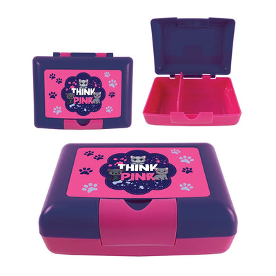 Cutie de sandwich compartimentată S-Cool Think Pink de 900 ml din plastic fără BPA cu design roz pentru fete