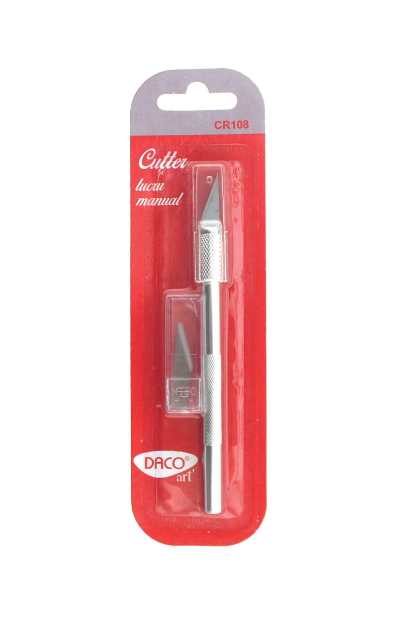 Cutter de precizie Daco CR108 de 8 mm cu 2 lame de rezervă pentru proiecte creative