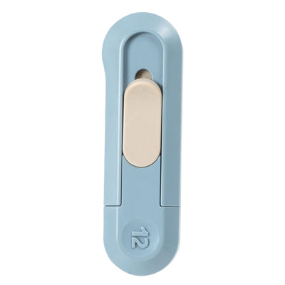 Cutter mini portabil de 12 mm cu sistem de siguranță cu retragere automată bleu Nusign Deli
