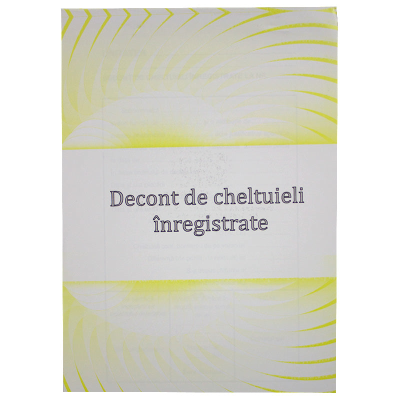 Decont Cheltuieli A5 Fata-Verso