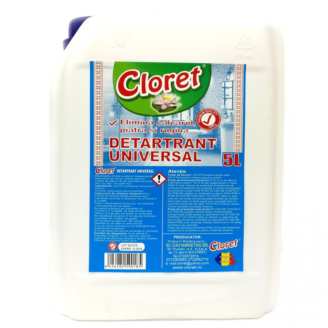 Detartrant Cloret 5L