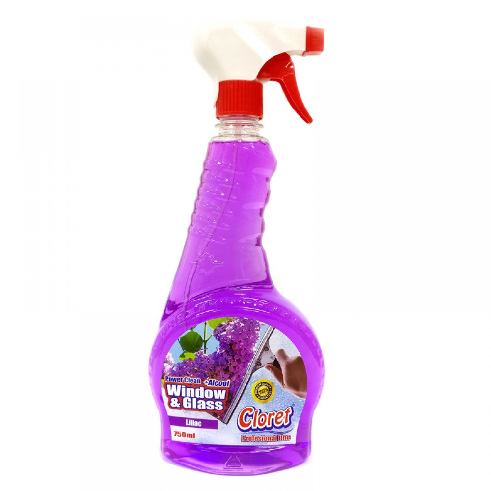 Solutie curatat geamuri Cloret cu pulverizator 750ml