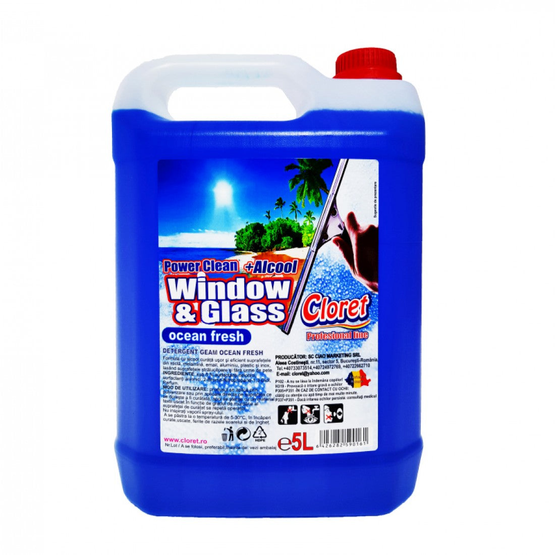 Solutie Curatat Geamuri Cloret Rezerva 5L
