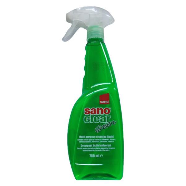 Solutie Curatat Geamuri Sanoclear Cu Pulverizator 1L - Green