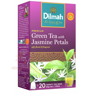 Dilmah Jasmine Petals Ceai verde portionat cu floare de iasomie (20buc)