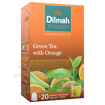Dilmah Ceai verde cu portocale (20buc)