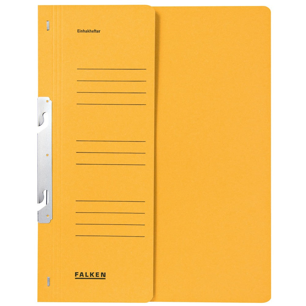 Dosar din carton sustenabil de 250 g/mp, format A4, cu copertă 1/2 și mecanism metalic pentru extracție rapidă din biblioraft, certificat Blue Angel