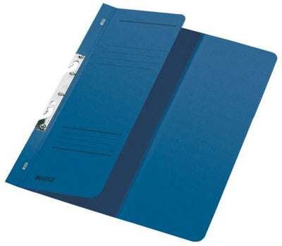 Dosar din carton reciclat format A4, cu copertă frontală 1/2 pentru vizibilitate și sistem de extracție rapidă, certificat Blue Angel