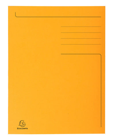 Dosar tip plic Exacompta din carton reciclat portocaliu, format A4, cu 3 clapete interioare pentru organizarea documentelor, capacitate 150 coli.