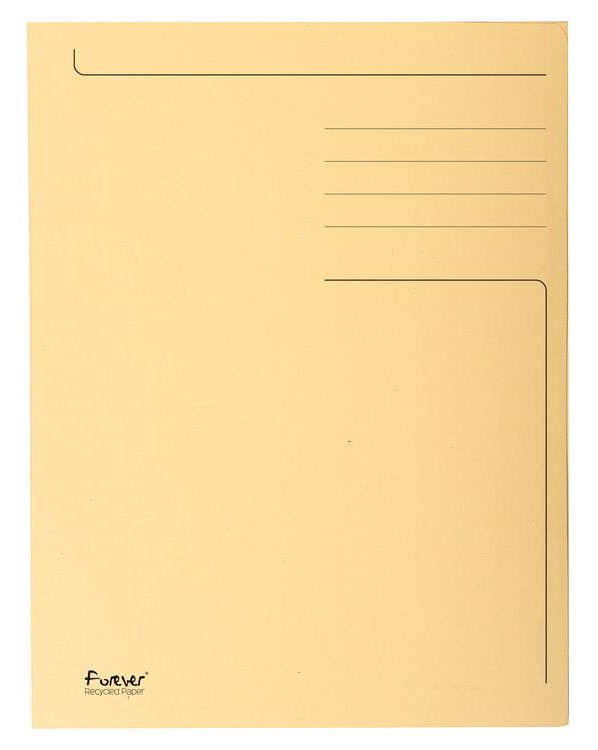 Dosar tip plic din carton reciclat culoare natur, format A4, cu 3 clapete interioare pentru protecția documentelor neperforate, capacitate 150 coli.