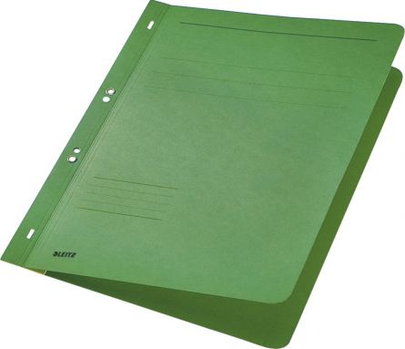 Dosar din carton reciclat format A4, cu șină pentru documente perforate și capse pentru biblioraft, certificat Blue Angel, ideal pentru arhivare ecologică