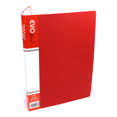 Dosar Plastic Cu 20 Folii Evoffice Rosu