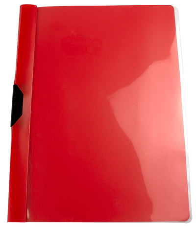 Dosar Plastic Cu Clema Metalica, Capacitate 50 Coli Evoffice -Rosu