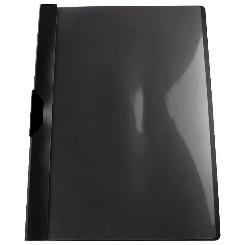 Dosar plastic cu clema metalica,capacitate 50 coli EVOffice - negru