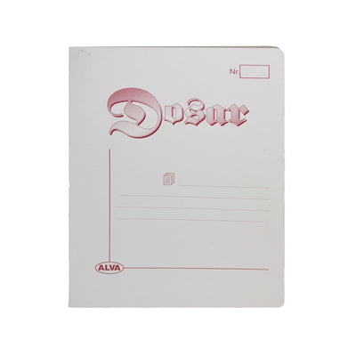 Dosar simplu din carton duplex alb, format A4, ideal pentru arhivarea organizată și eficientă a documentelor de birou