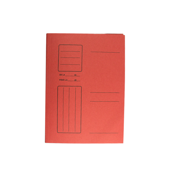 Dosar cu șină din carton duplex color WILLGO, format A4, culoare roșie, gramaj 250g/mp, ideal pentru organizarea documentelor urgente și arhivarea profesională