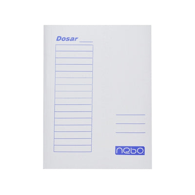 Dosar cu șină metalică din carton NEBO, format A4, set 50 bucăți, cu copertă tipizată, ideal pentru arhivarea eficientă a documentelor.