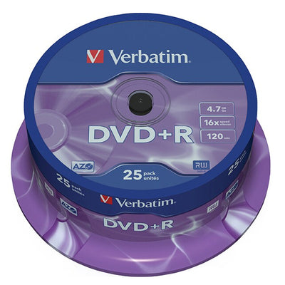 Dvd+R 25/Set Verbatim 4.7Gb 16X 43500