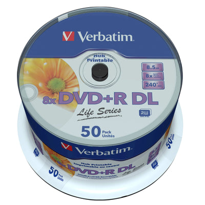 Dvd+R Dl 50/Set Verbatim 8.5Gb 8X Printabil 97693