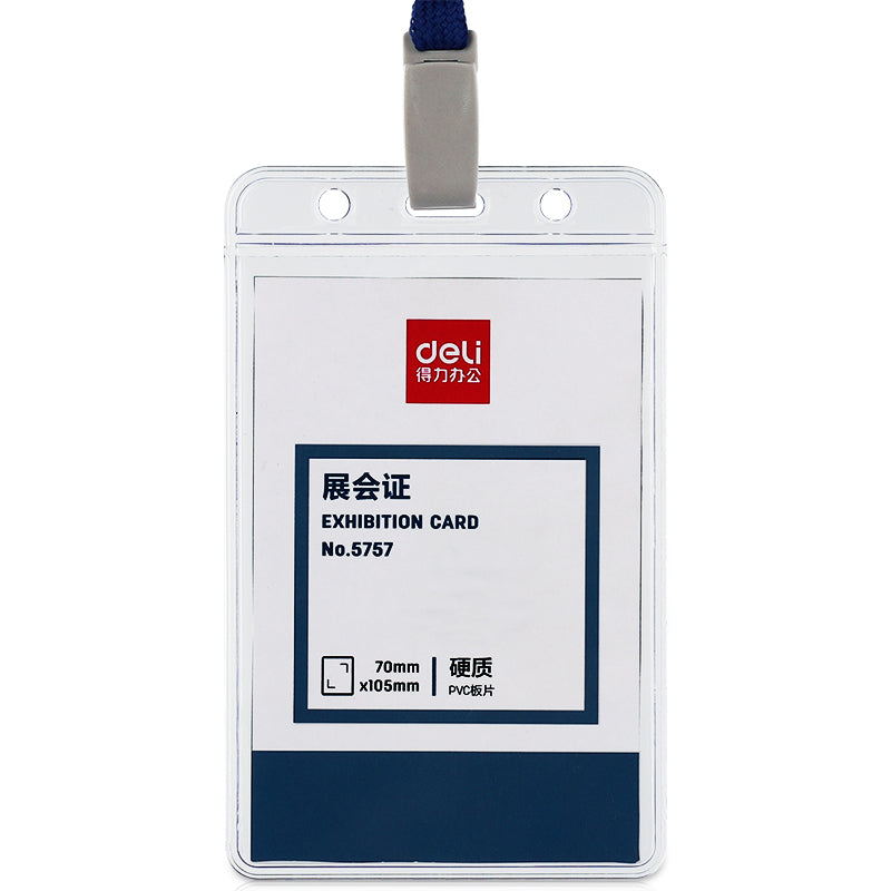 Ecuson Vertical 70*105Mm Cu Clips Si Snur Textil Deli