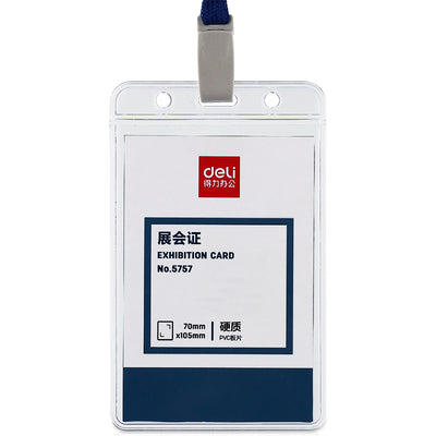 Ecuson Vertical 70*105Mm Cu Clips Si Snur Textil Deli