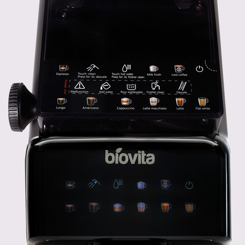 Espressor automat, BIOVITA OPTIMA, râșniță încorporată, spumare automată, 10 programe, 15 Bari