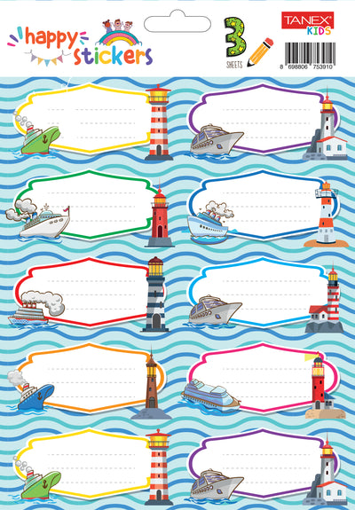 Etichete Scolare 30/Set Vapoare Tls-764 Tanex