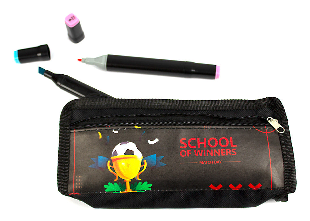 Penar Etui 20,5*9*5cm Cu 2 Fermoare - Model Baieti