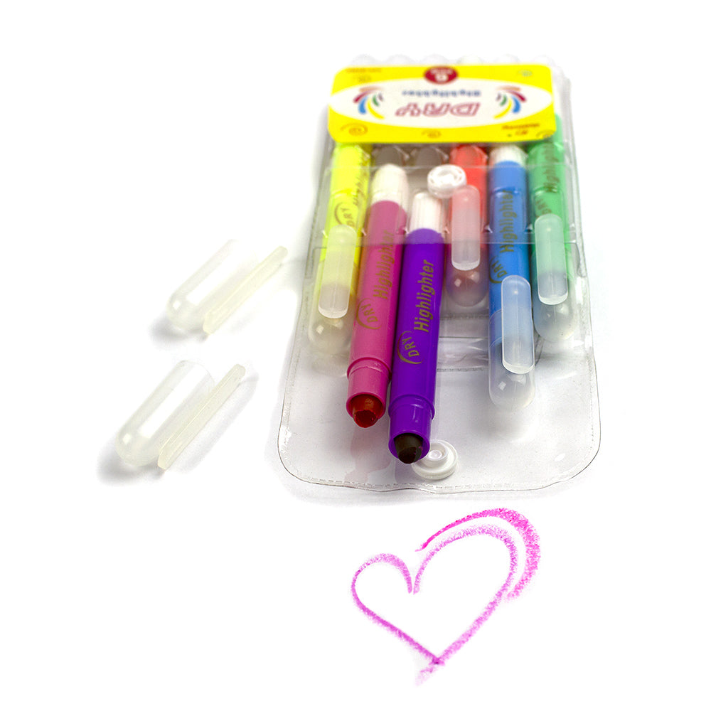 Set 6 Culori Textmarker Solid,Tip Creion Evoffice