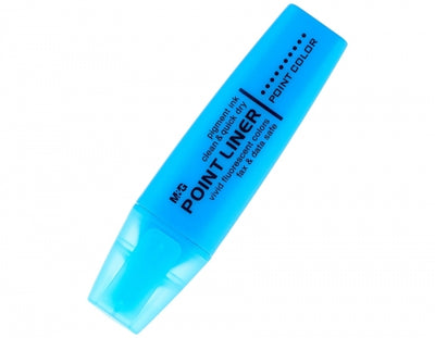 Evidentiator albastru parfumat M&G design ergonomic cerneala pe baza de apa lavabila varf subtire precizie