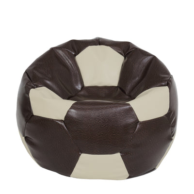 Fotoliu Puf Extra Ball - Imitatie Piele - Maro/Crem