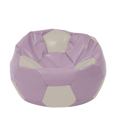 Fotoliu Puf Extra Ball - Imitatie Piele - Mov/Crem