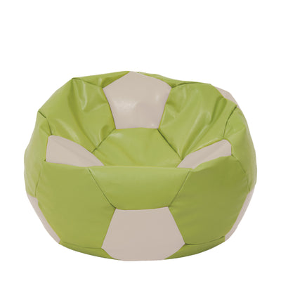 Fotoliu Puf Extra Ball - Imitatie Piele - Verde/Crem