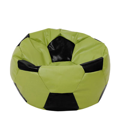 Fotoliu Puf Extra Ball - Imitatie Piele - Verde/Negru