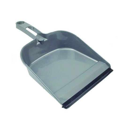 Făraș negru adânc din plastic robust cu lamelă flexibilă de cauciuc pentru aderență optimă pe podea, ideal pentru birouri